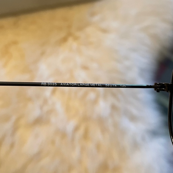 Ray-Ban Aviator Classic Large w/Elove Lenses in Gun Metal and Light Brown BNIB - Picture 3 of 9
